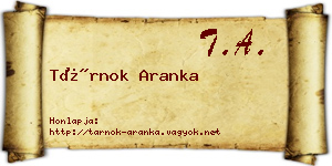 Tárnok Aranka névjegykártya