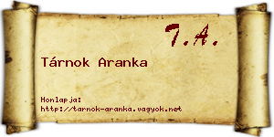 Tárnok Aranka névjegykártya