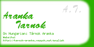 aranka tarnok business card